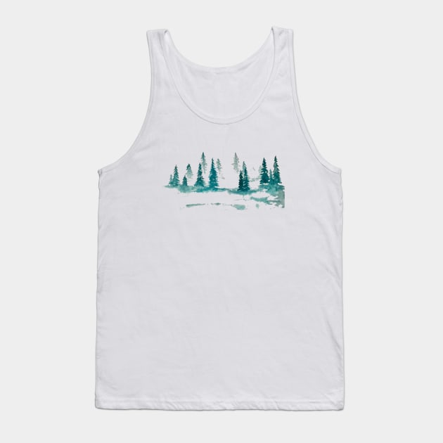 Winter pines Tank Top by Whettpaint